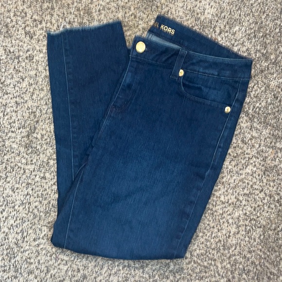 Michael Kors Womens ankle jeans with raw hemline sz 8 - Picture 1 of 5